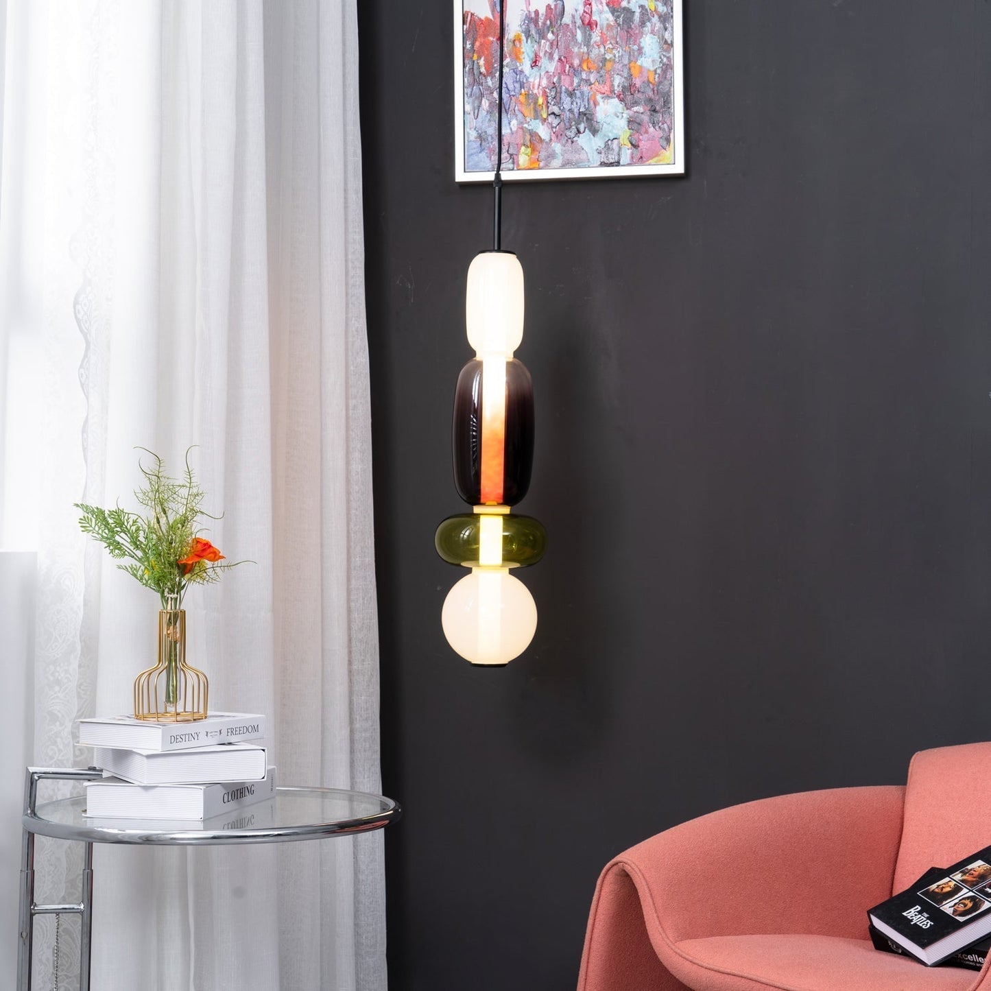 Nyxorise | Ambachtelijke Regenval Cluster Glazen Hanglamp