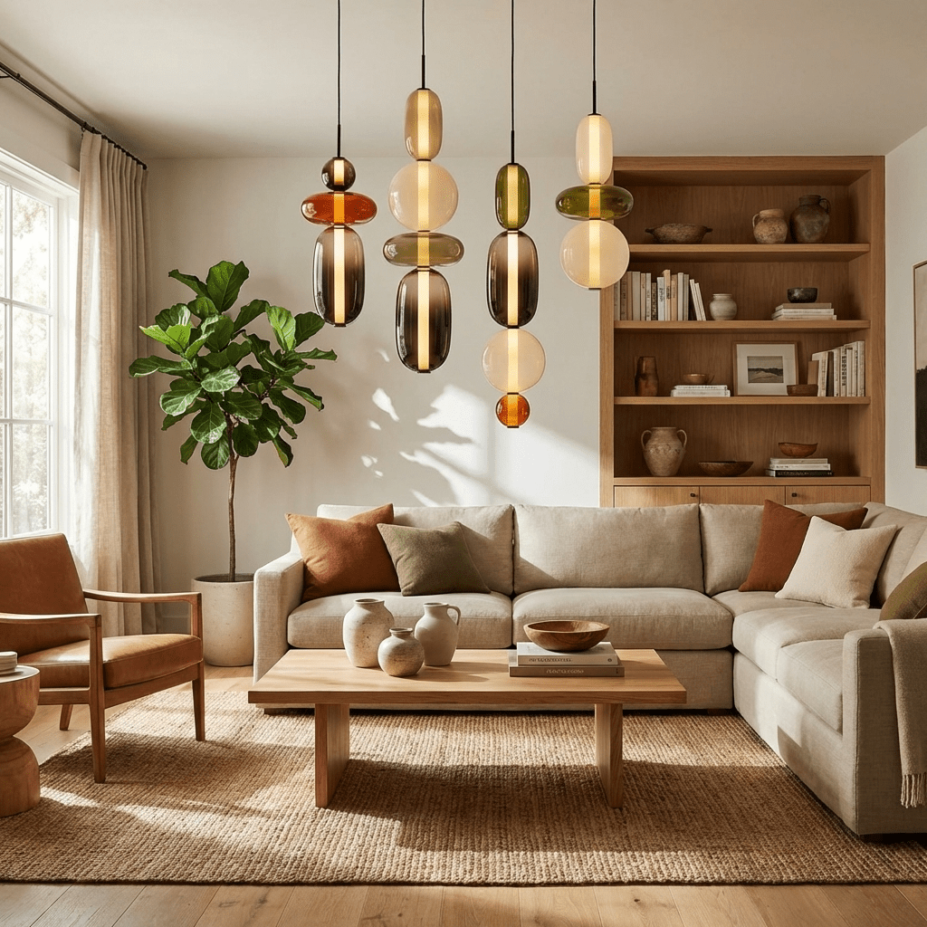 Nyxorise | Ambachtelijke Regenval Cluster Glazen Hanglamp