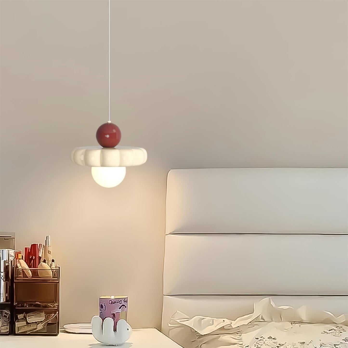 Norda | Noordse Geribbelde Koepel Hangende Globe Lamp
