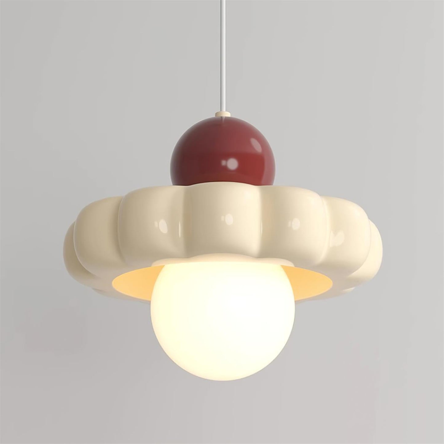 Norda | Noordse Geribbelde Koepel Hangende Globe Lamp