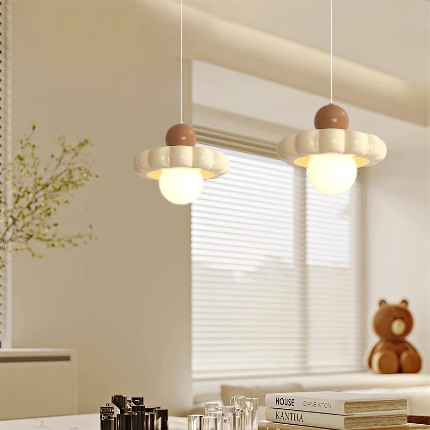 Norda | Noordse Geribbelde Koepel Hangende Globe Lamp