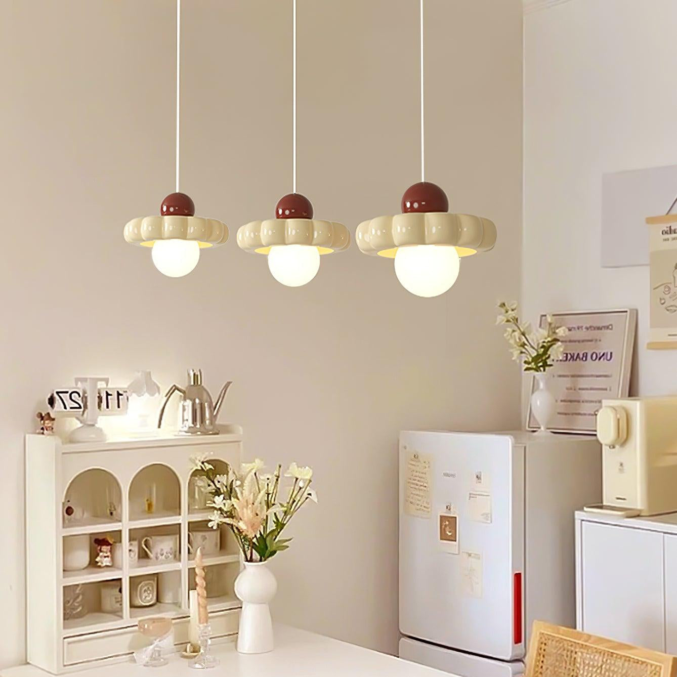 Norda | Noordse Geribbelde Koepel Hangende Globe Lamp