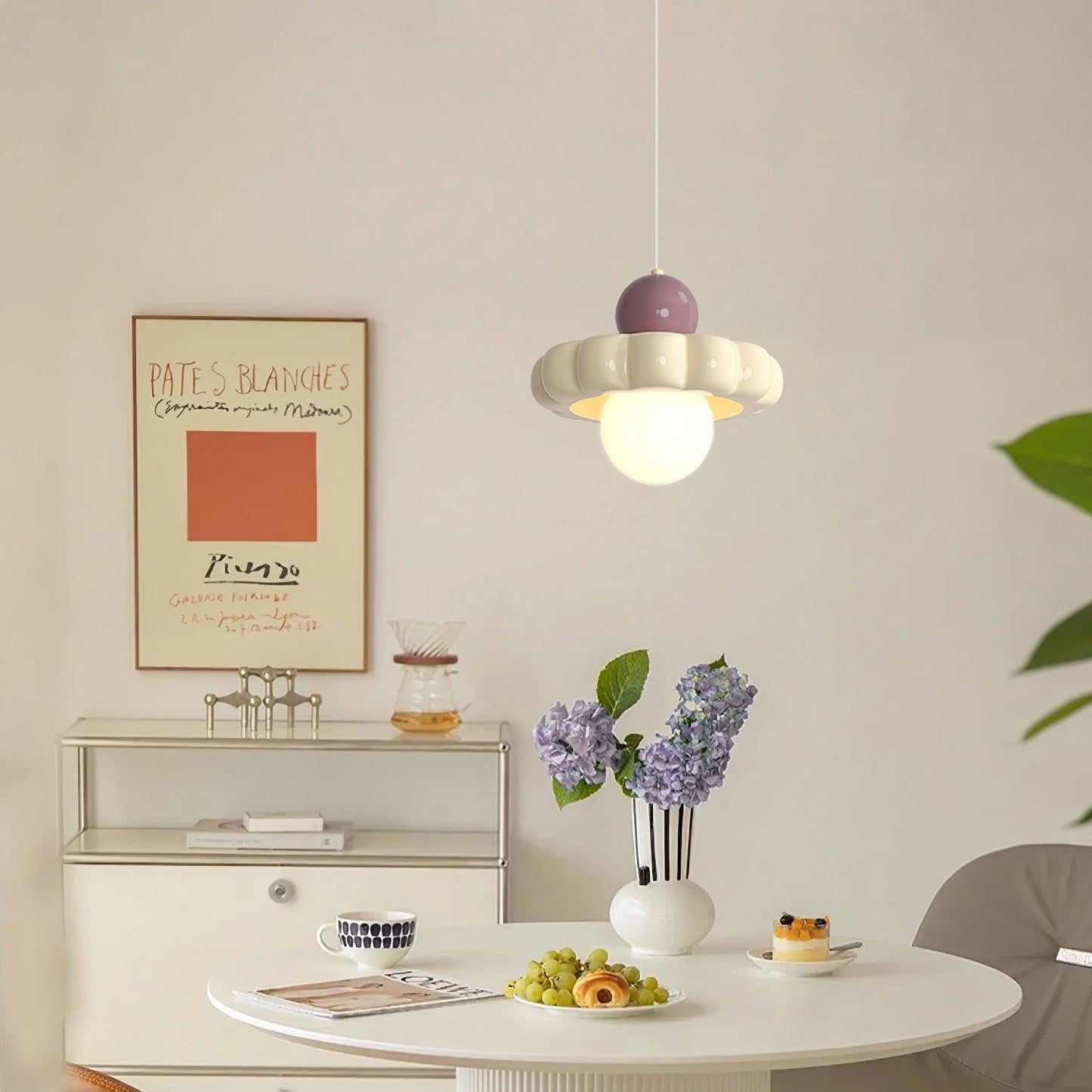 Norda | Noordse Geribbelde Koepel Hangende Globe Lamp