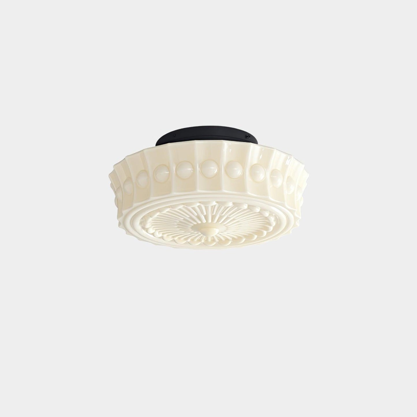 Solvendi | Minimalistische Geometrische Glazen Kom Semi Opbouw Plafondlamp