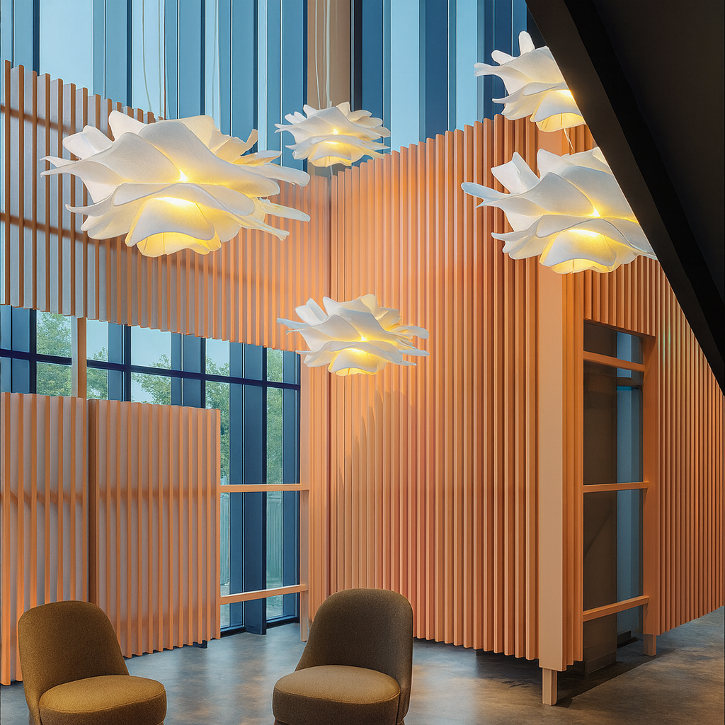 Floralia | Moderne Gelaagde Bloem Acryl Hanglamp