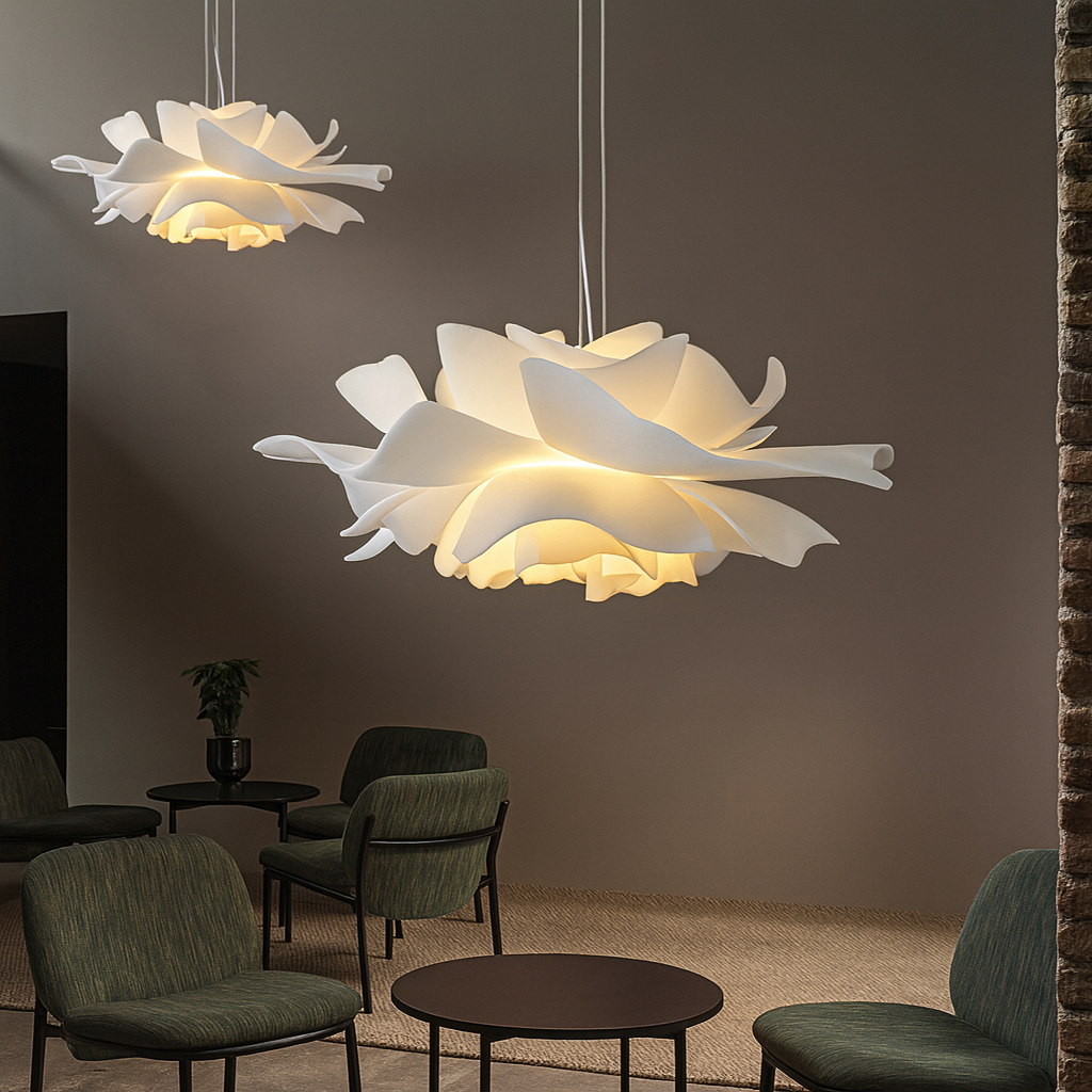 Floralia | Moderne Gelaagde Bloem Acryl Hanglamp