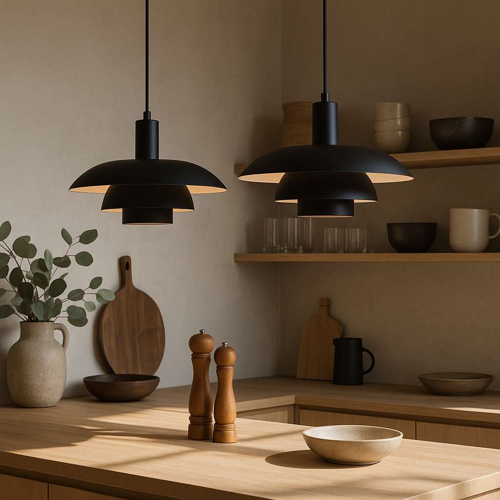 Dania | Minimalistische Deense Stijl Gelaagde Metalen Hanglamp