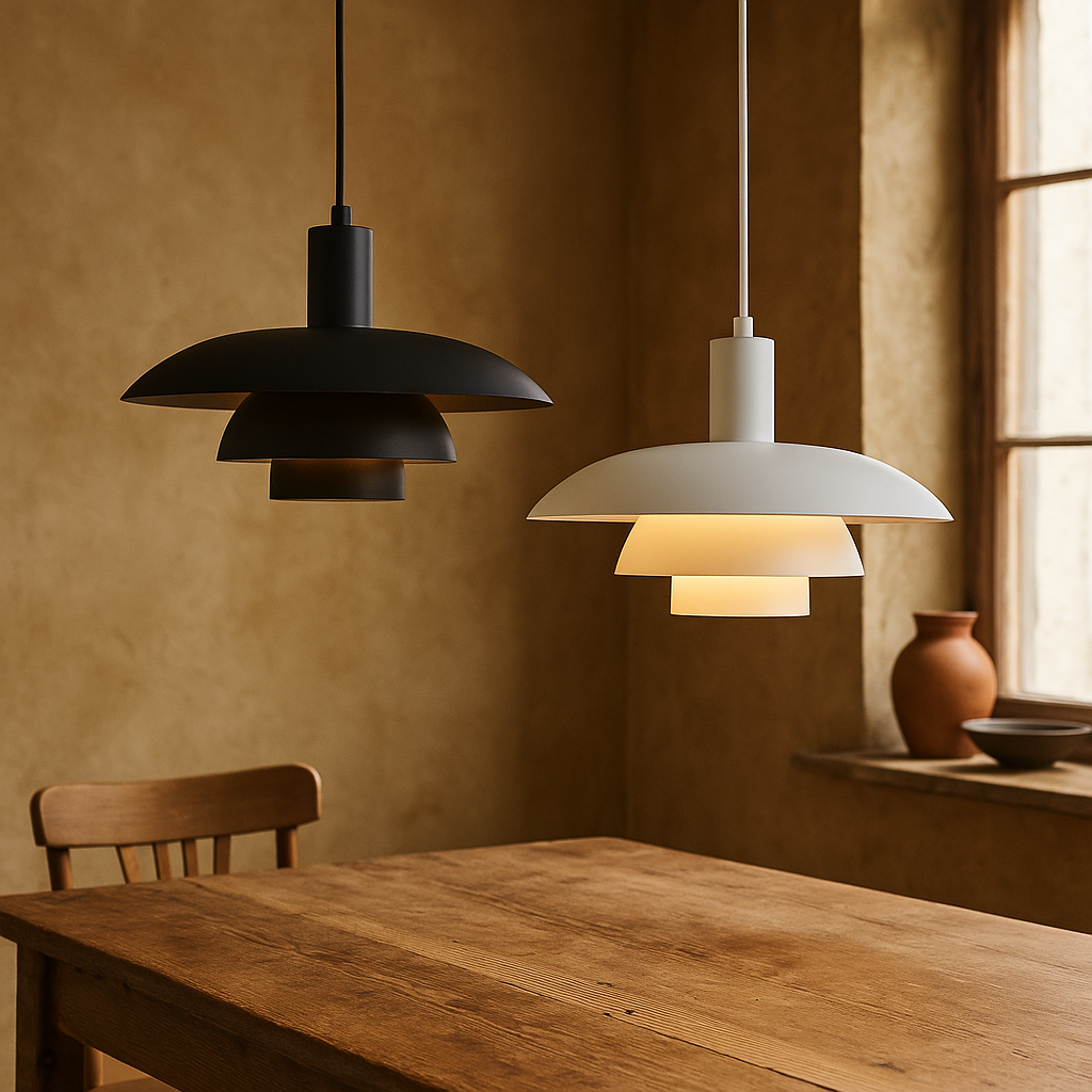 Dania | Minimalistische Deense Stijl Gelaagde Metalen Hanglamp