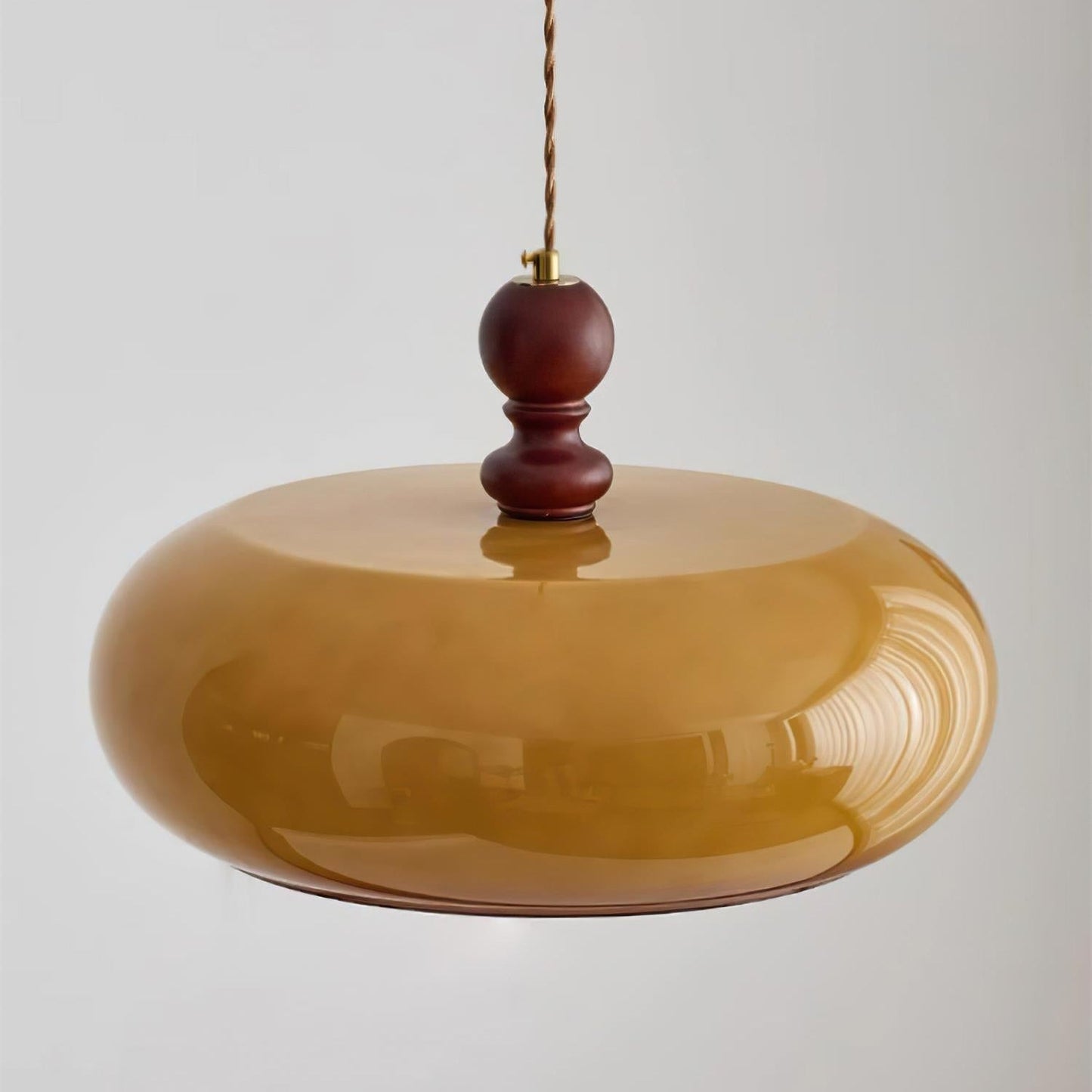 Valnord | Noordse Gebogen Amber Glazen Hanglamp