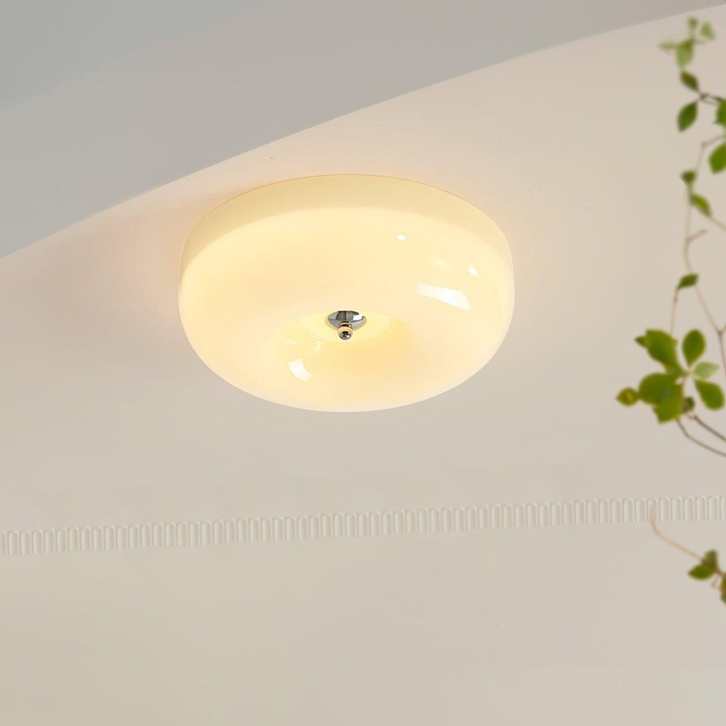 Belvonte | Ronde matglazen opbouw plafondlamp