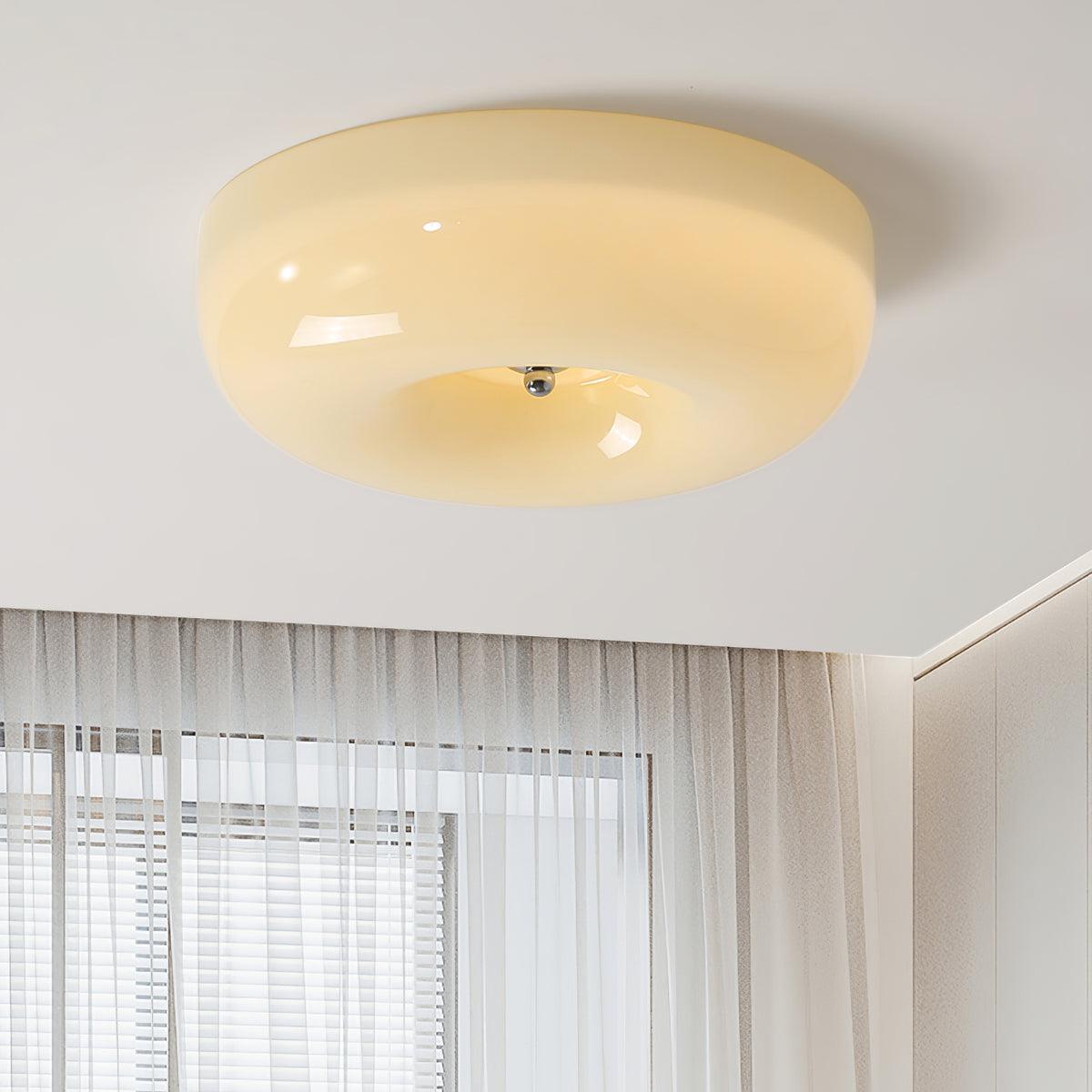 Belvonte | Ronde matglazen opbouw plafondlamp