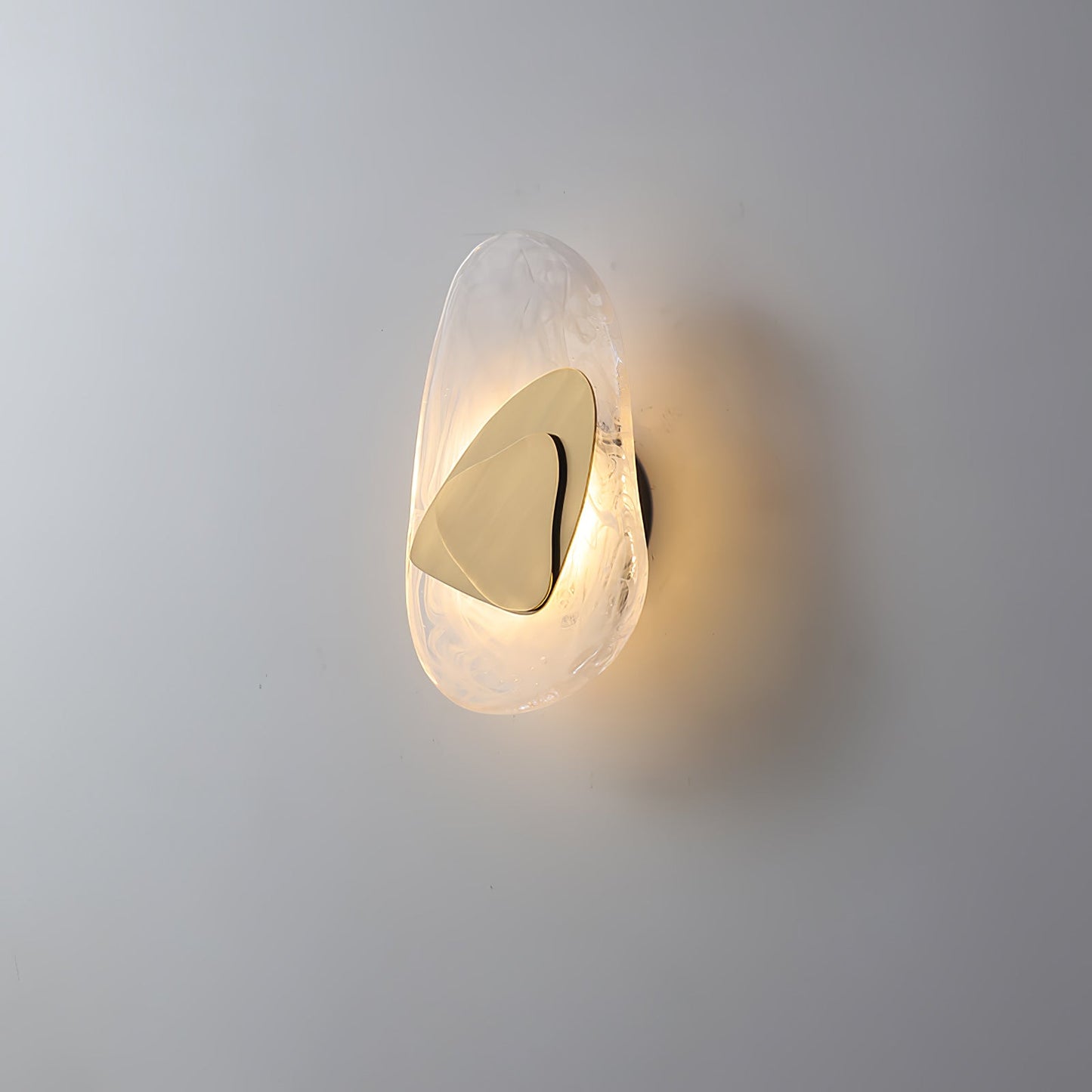 Zoryathen | Doorschijnende glazen geribbelde wandlamp