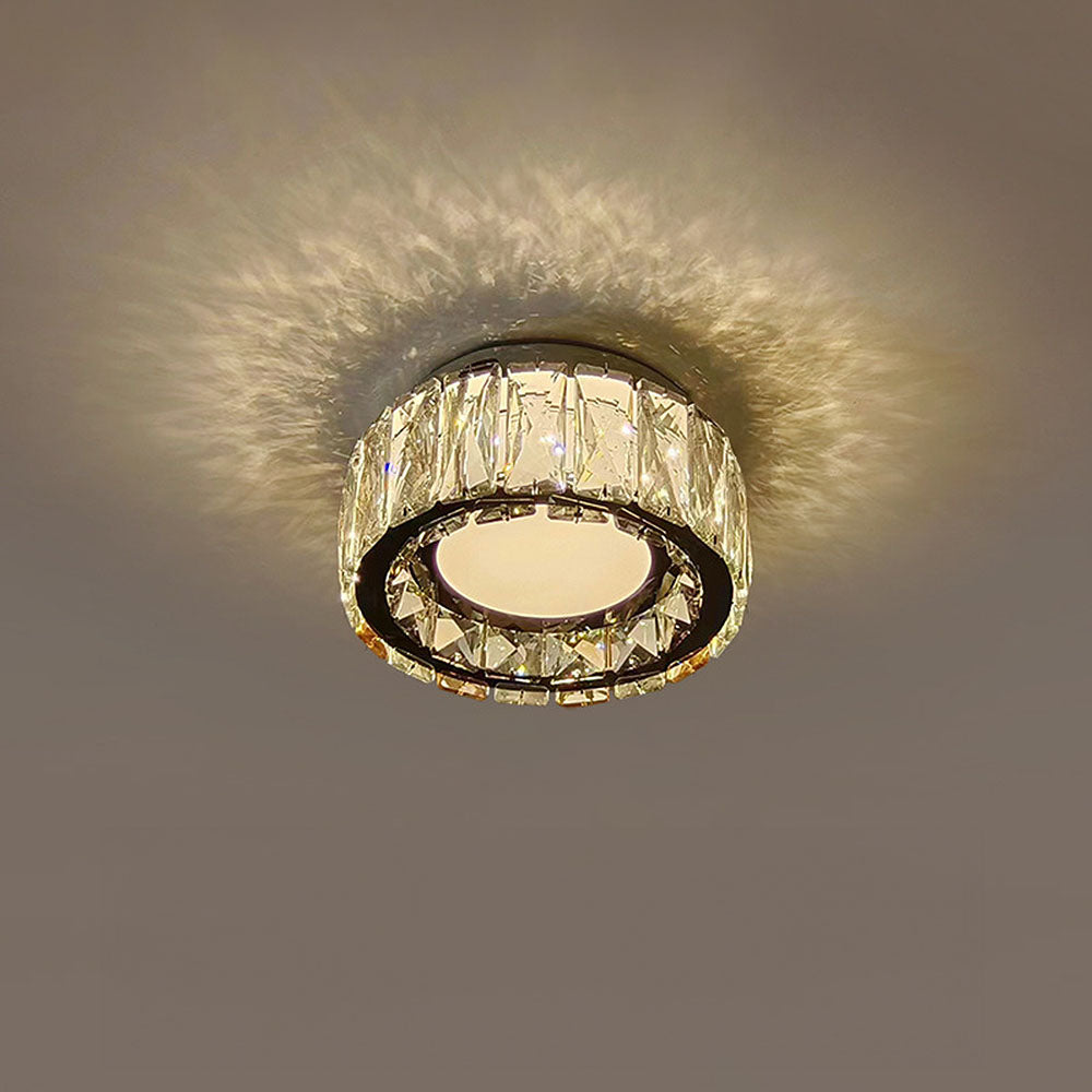 Crysta | Luxe Ronde Kristallen Flush Mount Plafondlamp