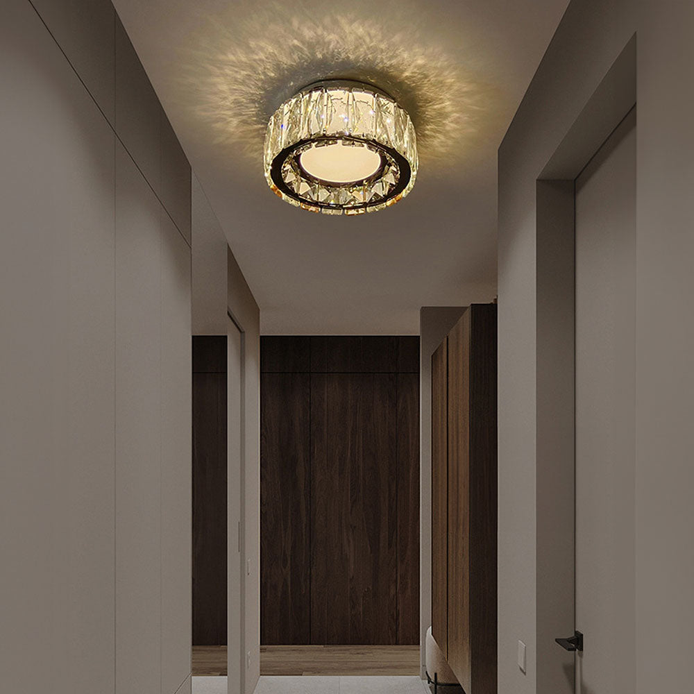 Crysta | Luxe Ronde Kristallen Flush Mount Plafondlamp