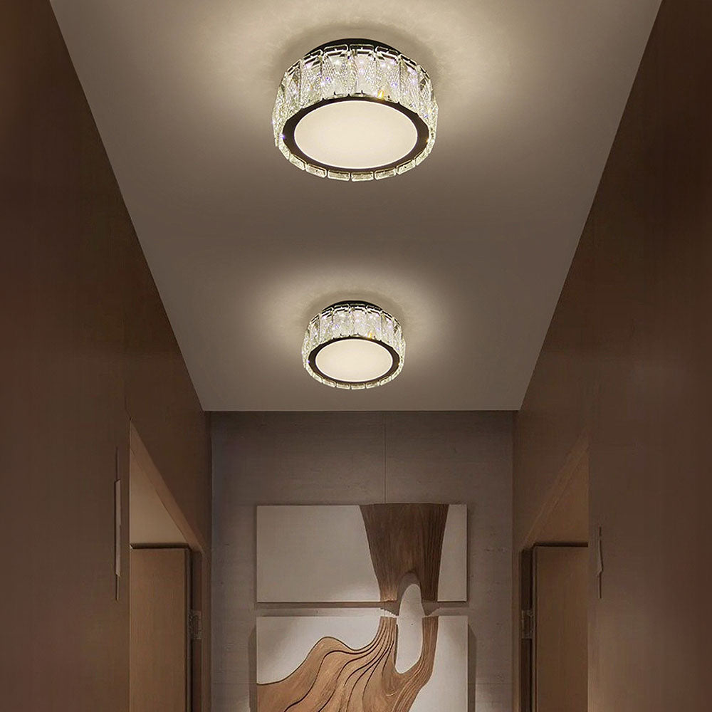 Crysta | Luxe Ronde Kristallen Flush Mount Plafondlamp