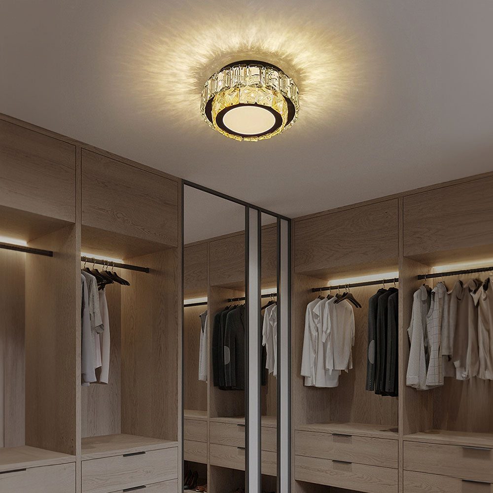 Crysta | Luxe Ronde Kristallen Flush Mount Plafondlamp