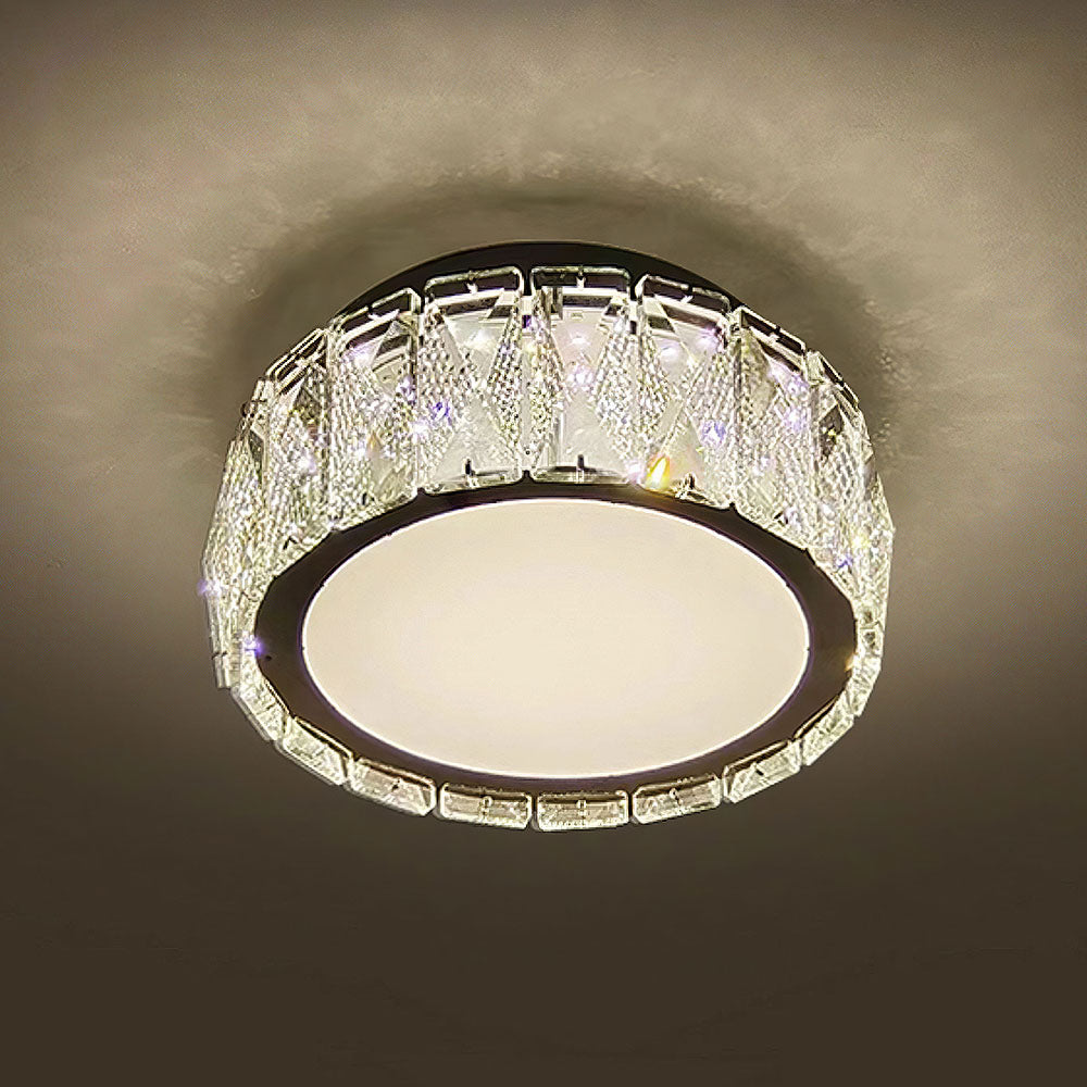 Crysta | Luxe Ronde Kristallen Flush Mount Plafondlamp