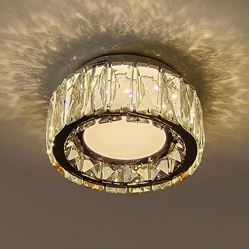 Crysta | Luxe Ronde Kristallen Flush Mount Plafondlamp