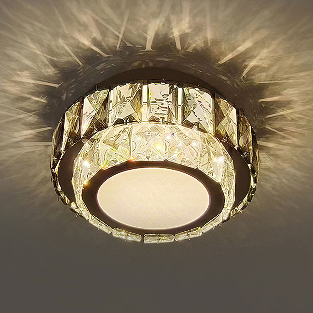 Crysta | Luxe Ronde Kristallen Flush Mount Plafondlamp
