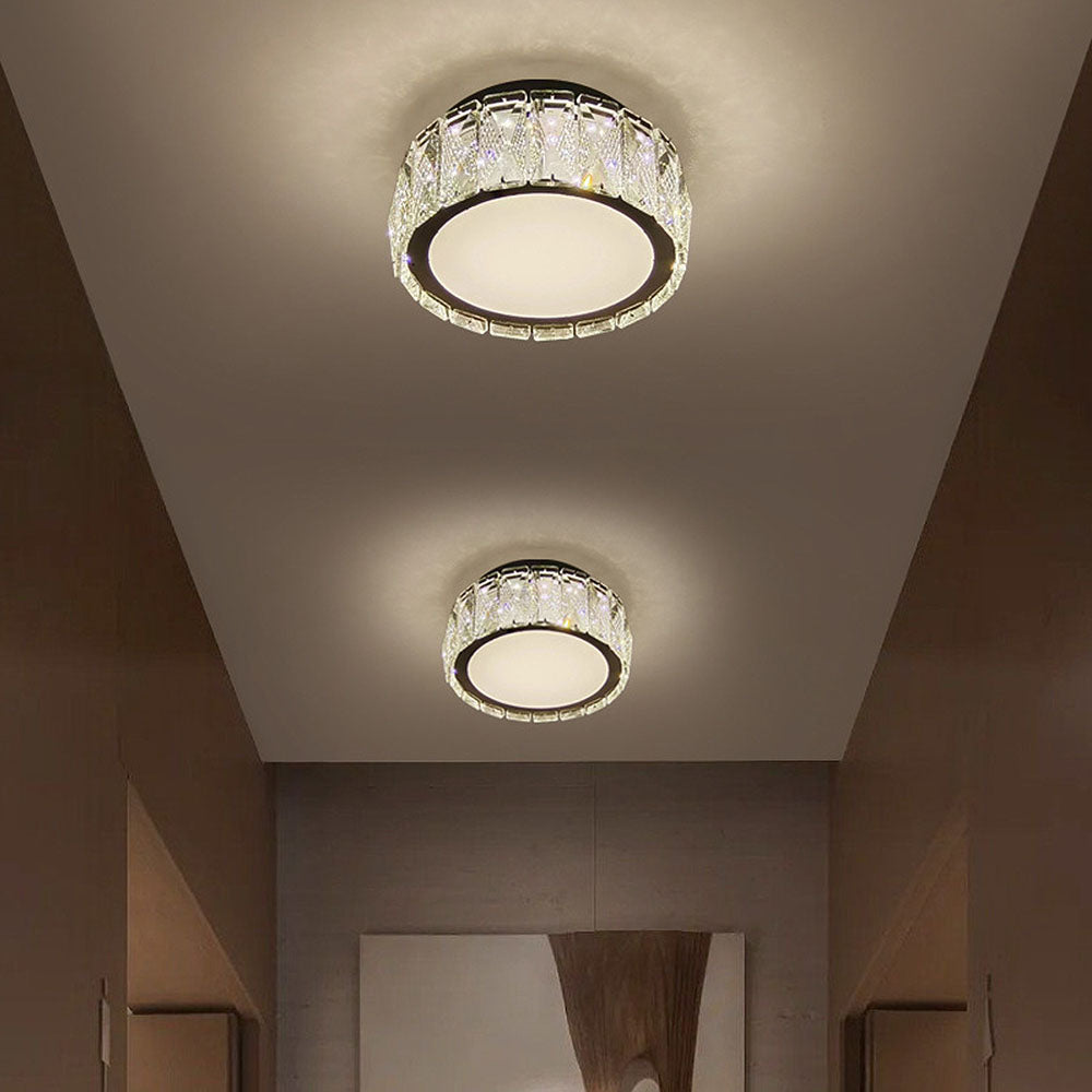 Crysta | Luxe Ronde Kristallen Flush Mount Plafondlamp