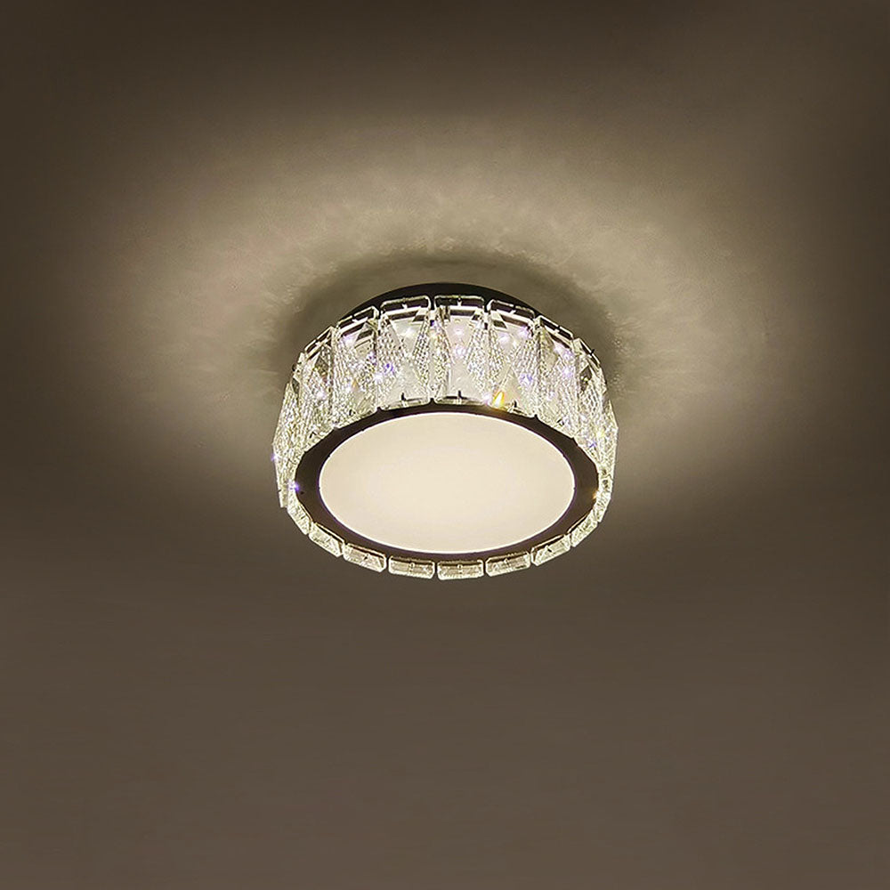 Crysta | Luxe Ronde Kristallen Flush Mount Plafondlamp