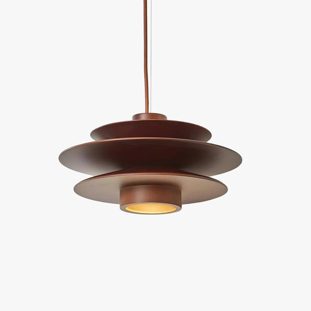 Aerislys | Mid Century Gelaagde Houten Schijven Hanglamp