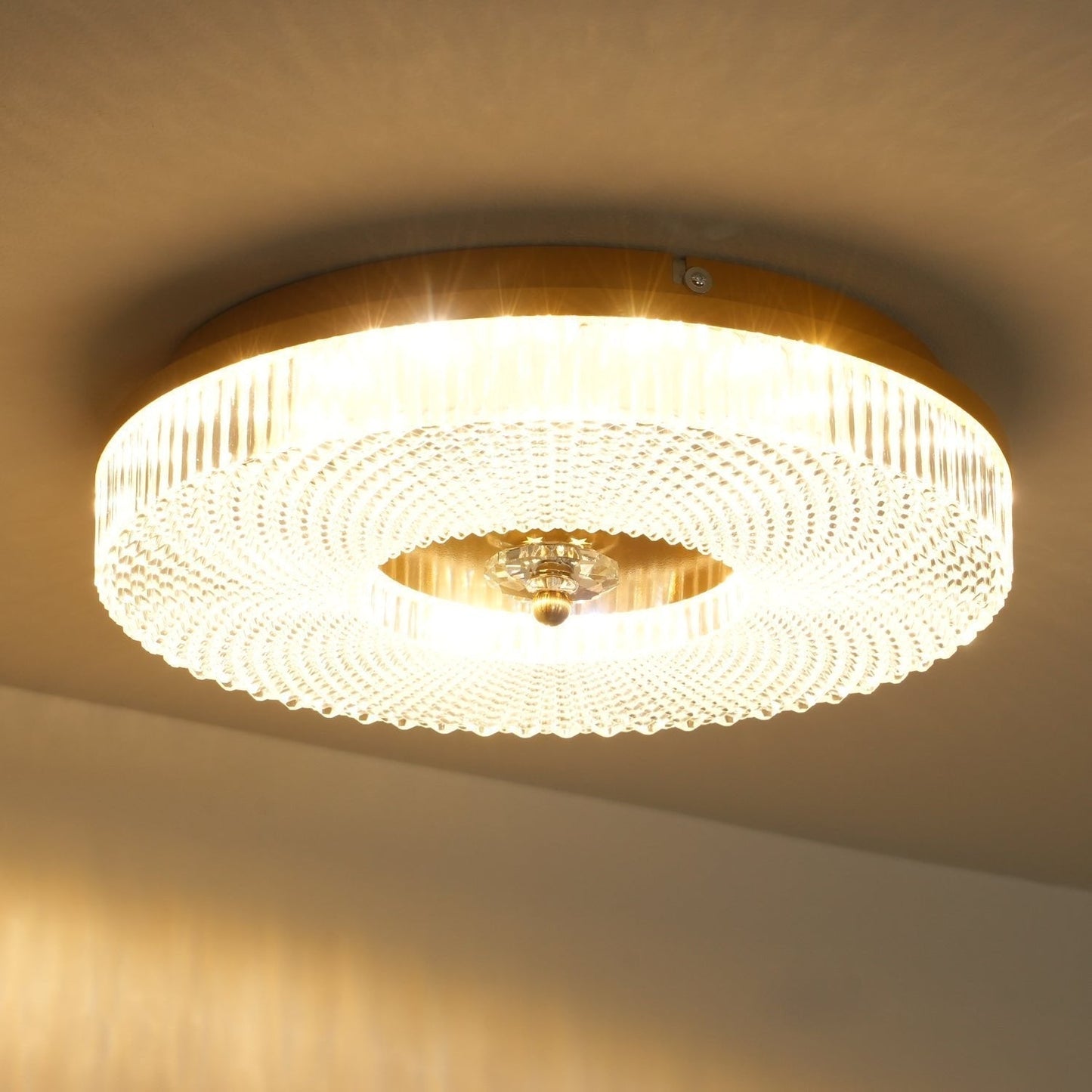 Corissam | Slanke schijf eigentijdse geometrische opbouw plafondlamp