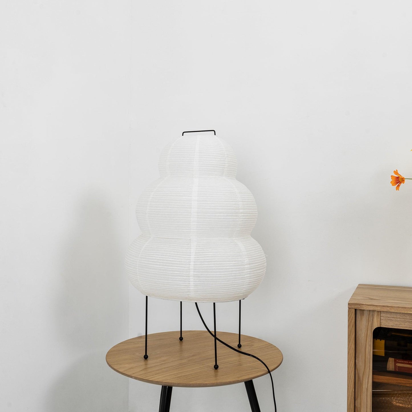 Kryntaleo | Japanse Geribbelde Bamboe Silhouet Oosterse Accent Tafellamp
