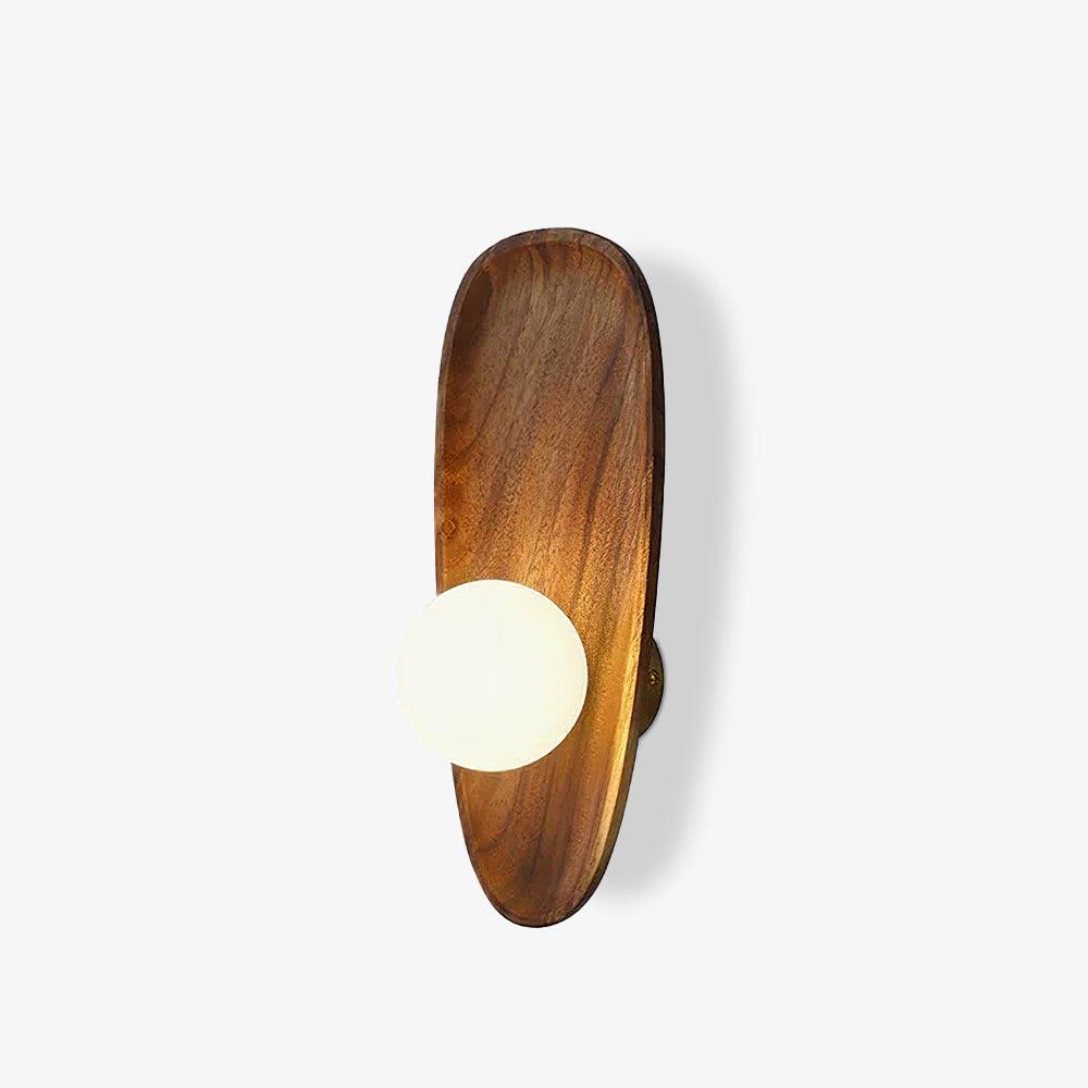 Merivane | Organische textuur glazen houten wandlamp