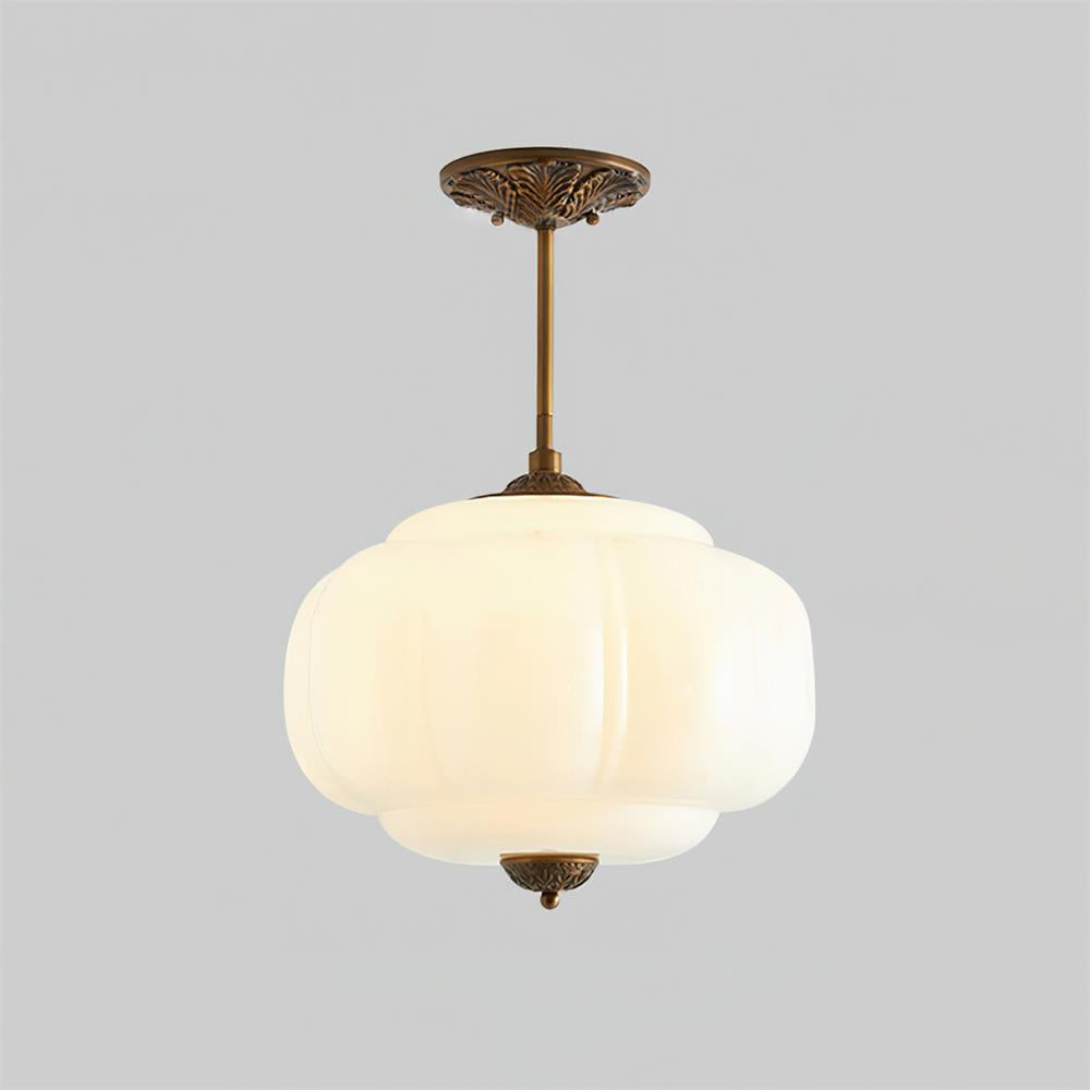 Vallis | Elegante Geribbelde Glazen Semi Flush Mount Plafondlamp