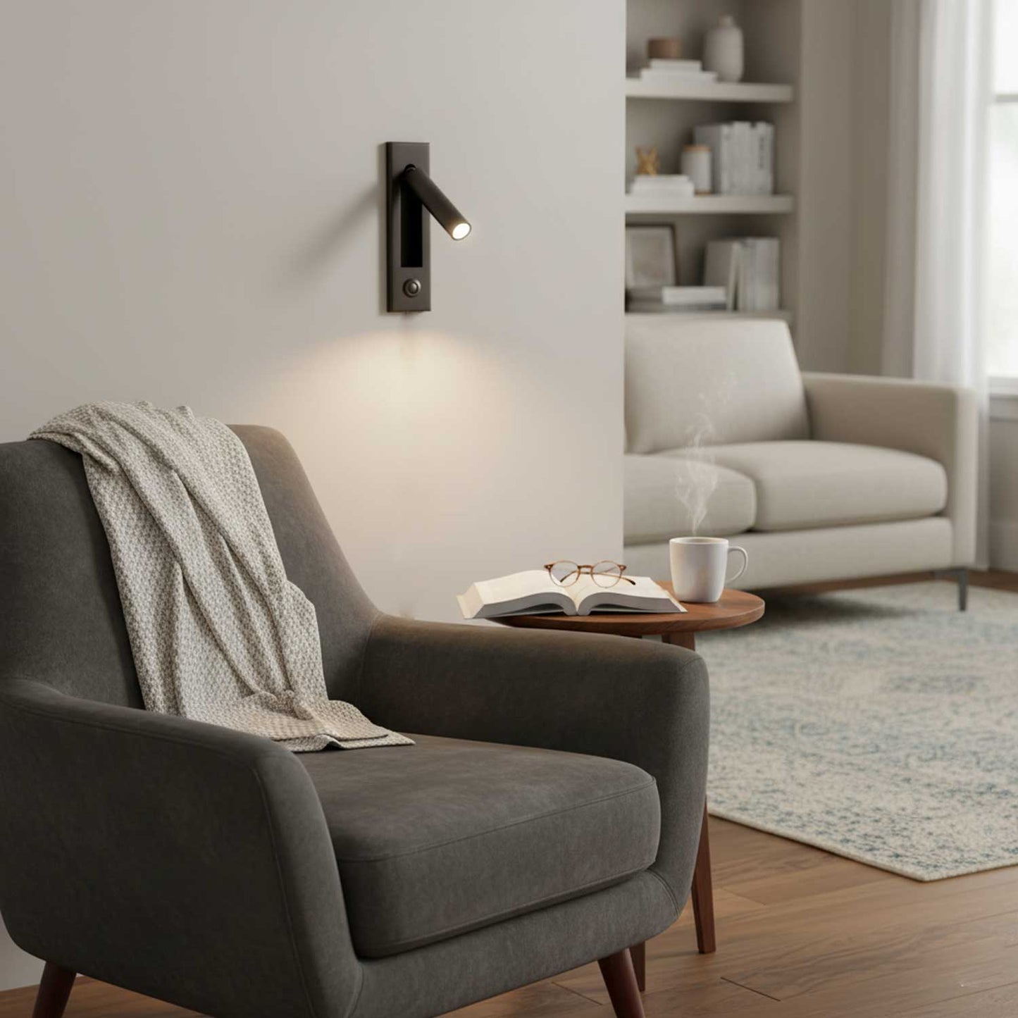 Vaelenor | Minimalistische Verborgen Uittrekbare Bedleeswandlamp