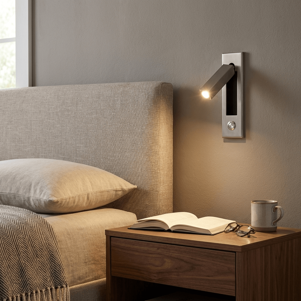 Vaelenor | Minimalistische Verborgen Uittrekbare Bedleeswandlamp