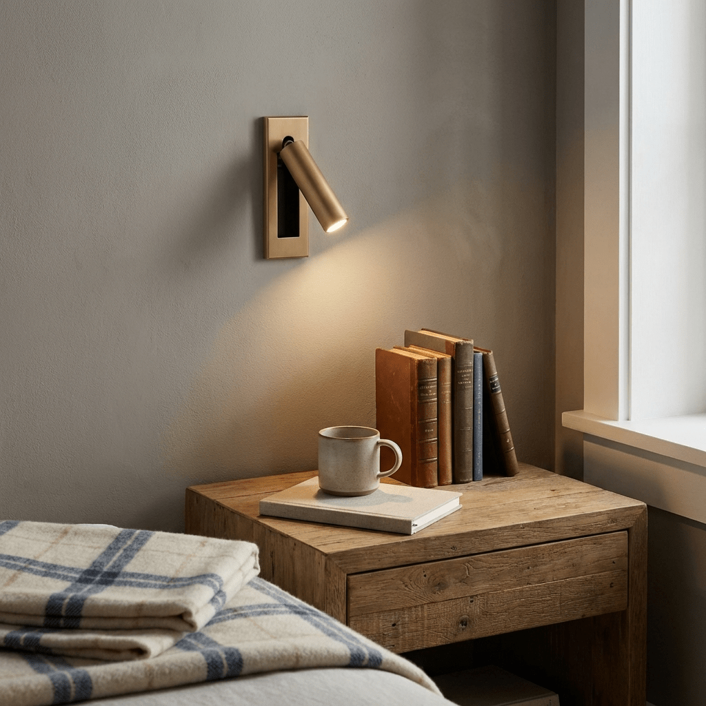 Vaelenor | Minimalistische Verborgen Uittrekbare Bedleeswandlamp