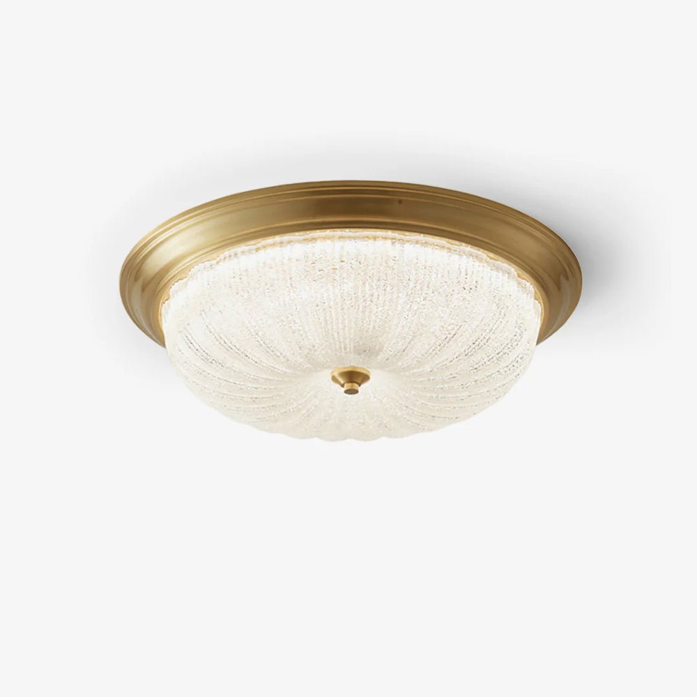 Elvore | Grote Ornamentele Frosted Glas Gewelfde Inbouw Plafondlamp