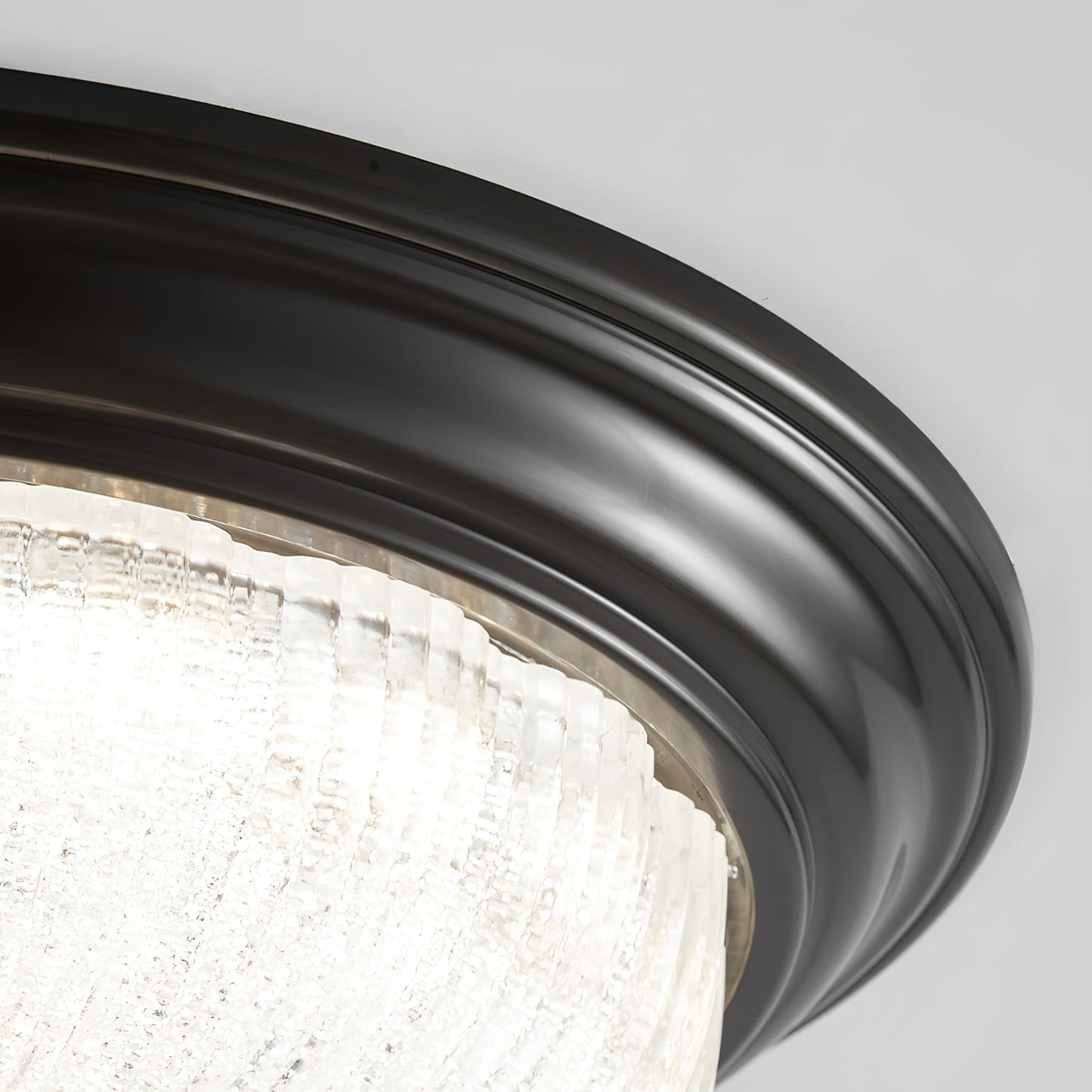 Elvore | Grote Ornamentele Frosted Glas Gewelfde Inbouw Plafondlamp