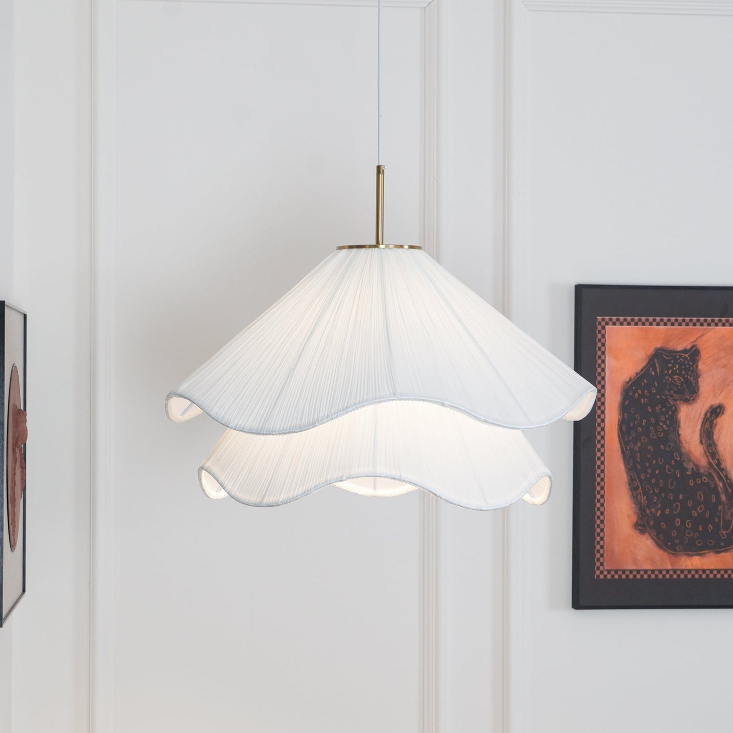 Corisande | Gelaagde Geplooide Stoffen Bloemen Hanglamp