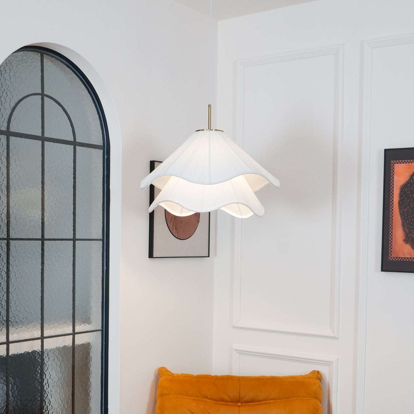 Corisande | Gelaagde Geplooide Stoffen Bloemen Hanglamp