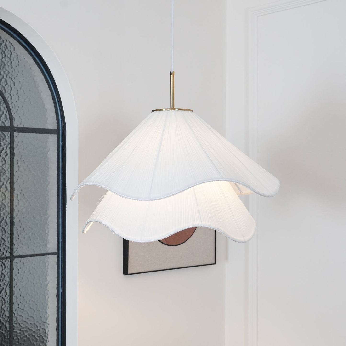 Corisande | Gelaagde Geplooide Stoffen Bloemen Hanglamp