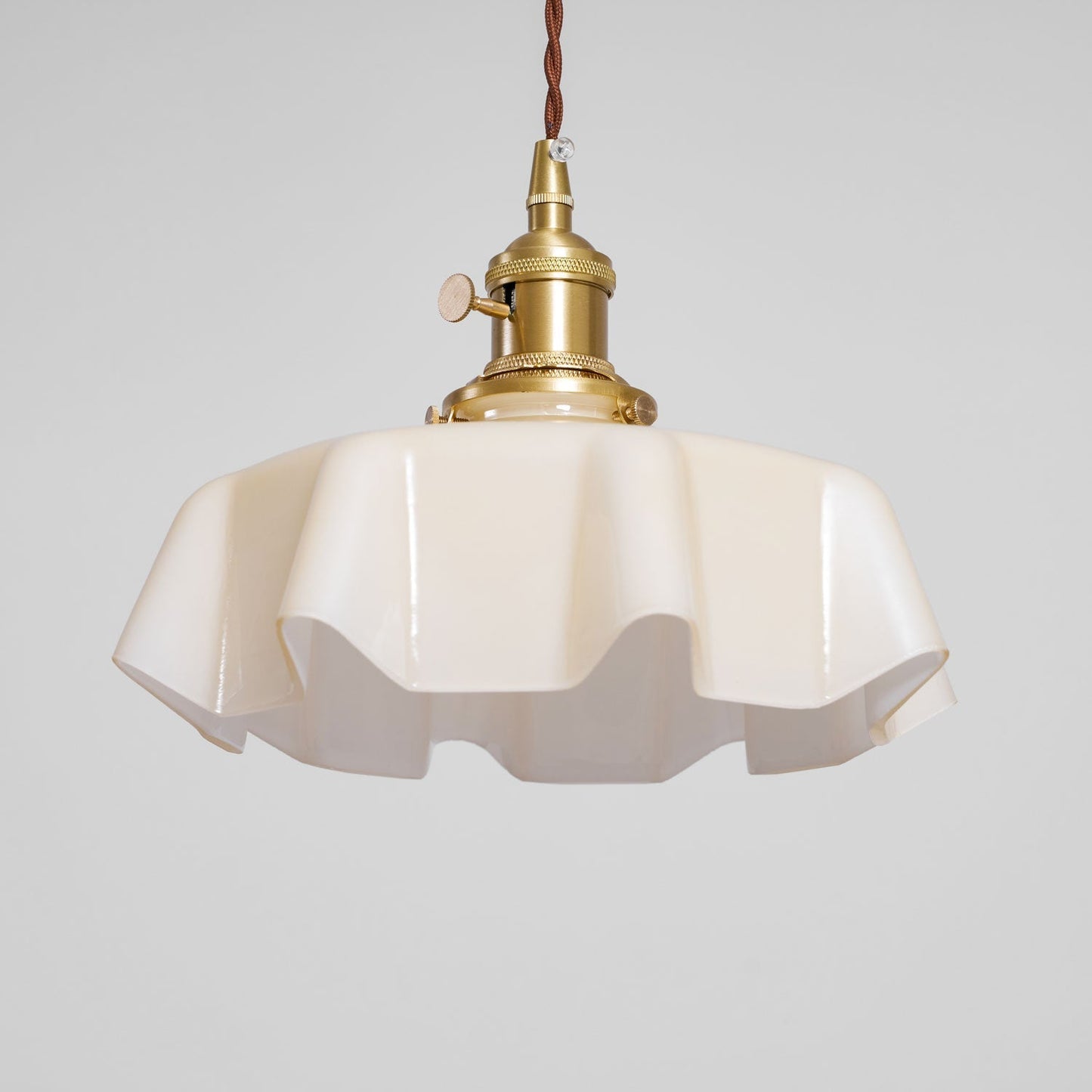 Kelvarna | Vintage Geplooide Glazen Fluted Hanglamp
