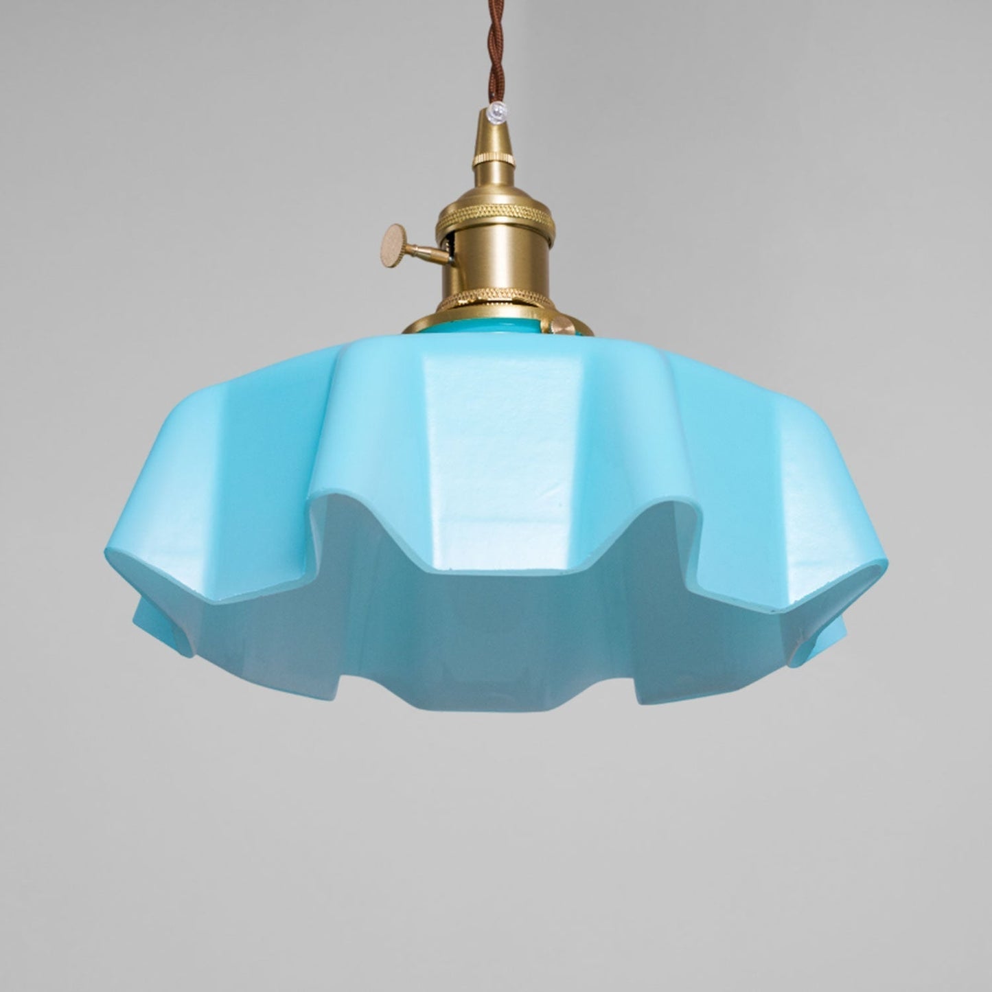 Kelvarna | Vintage Geplooide Glazen Fluted Hanglamp