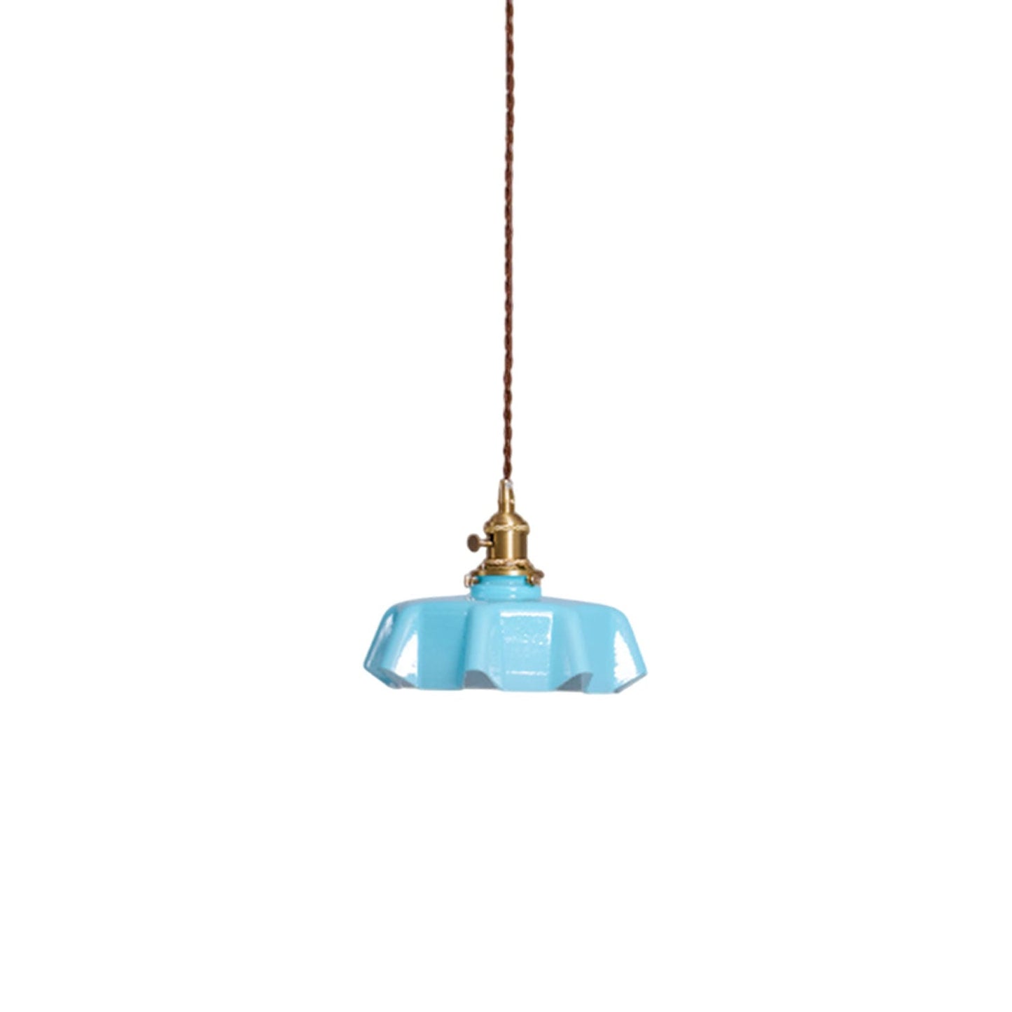 Kelvarna | Vintage Geplooide Glazen Fluted Hanglamp