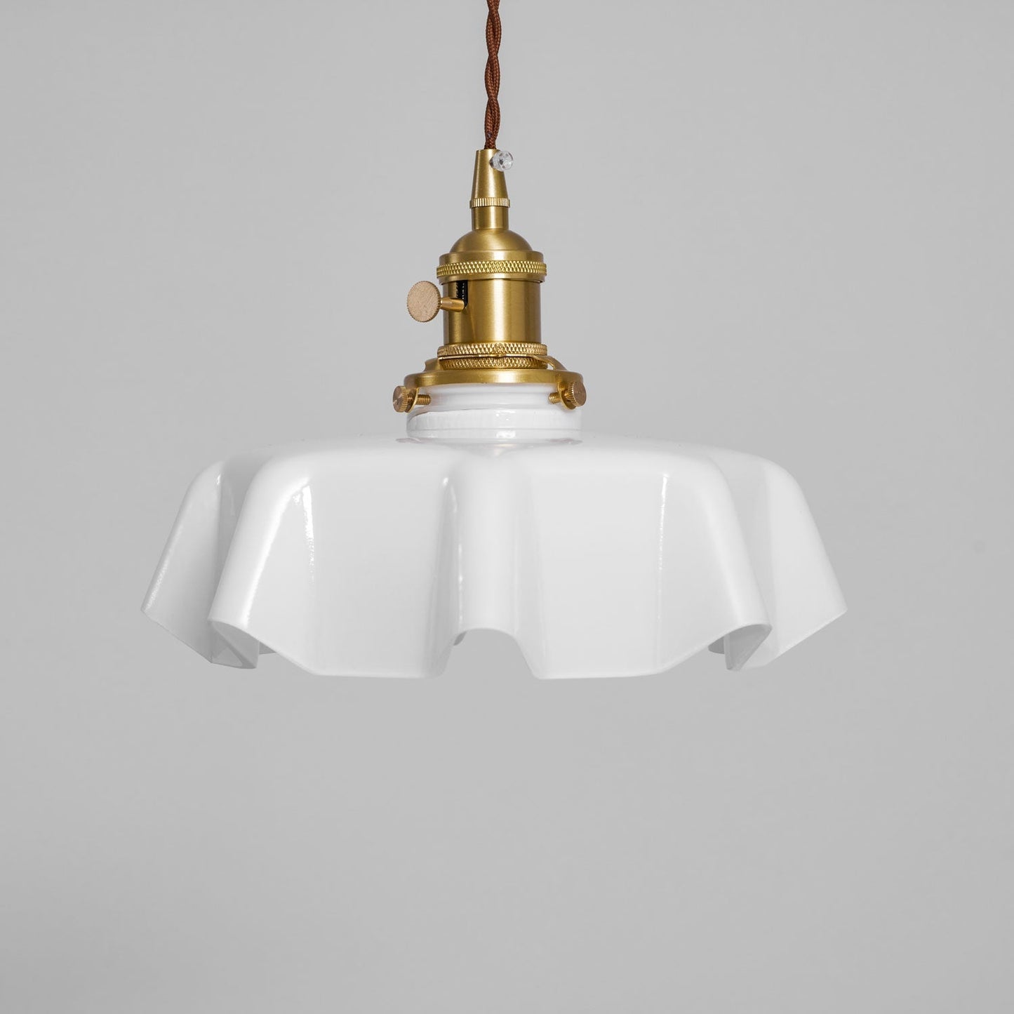Kelvarna | Vintage Geplooide Glazen Fluted Hanglamp
