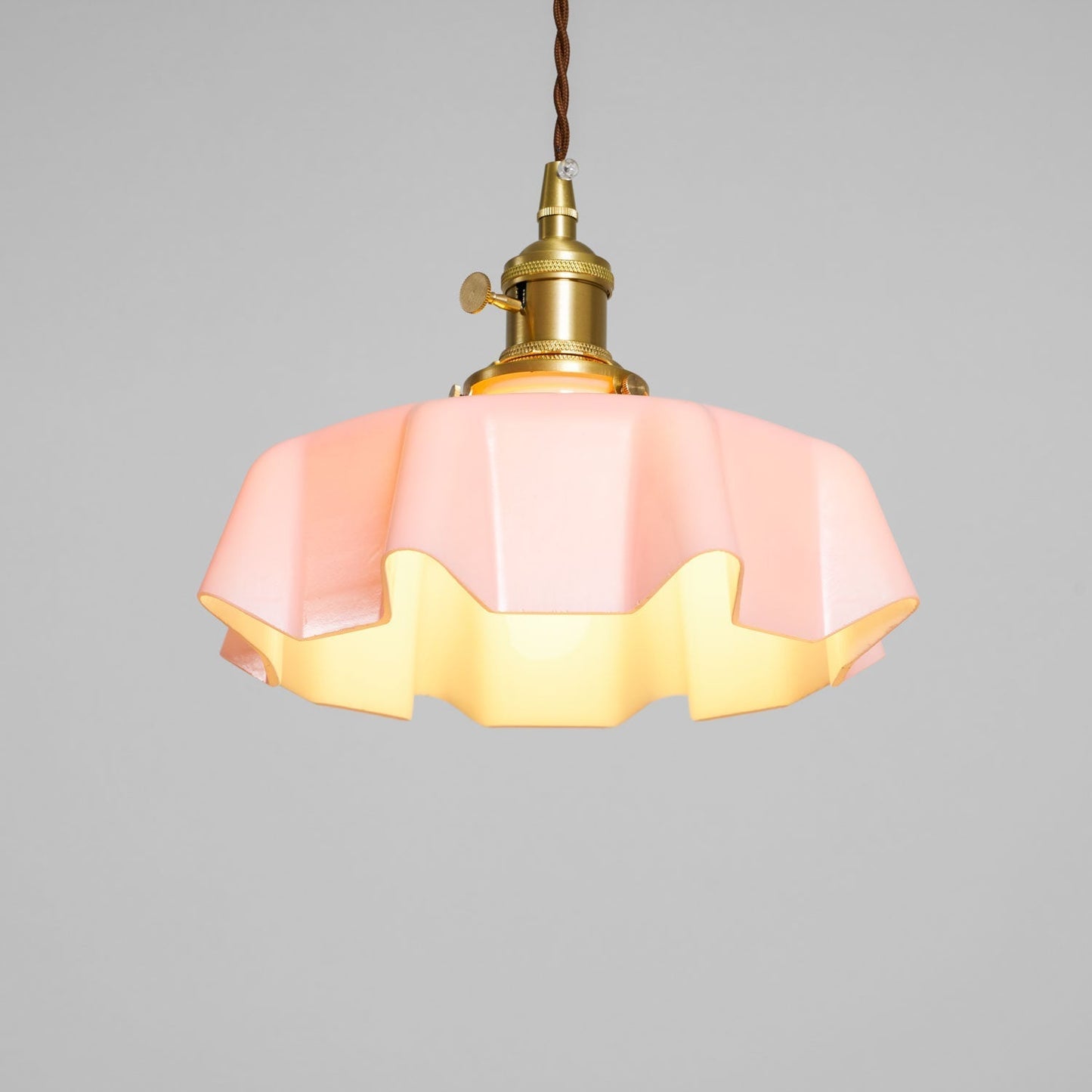 Kelvarna | Vintage Geplooide Glazen Fluted Hanglamp