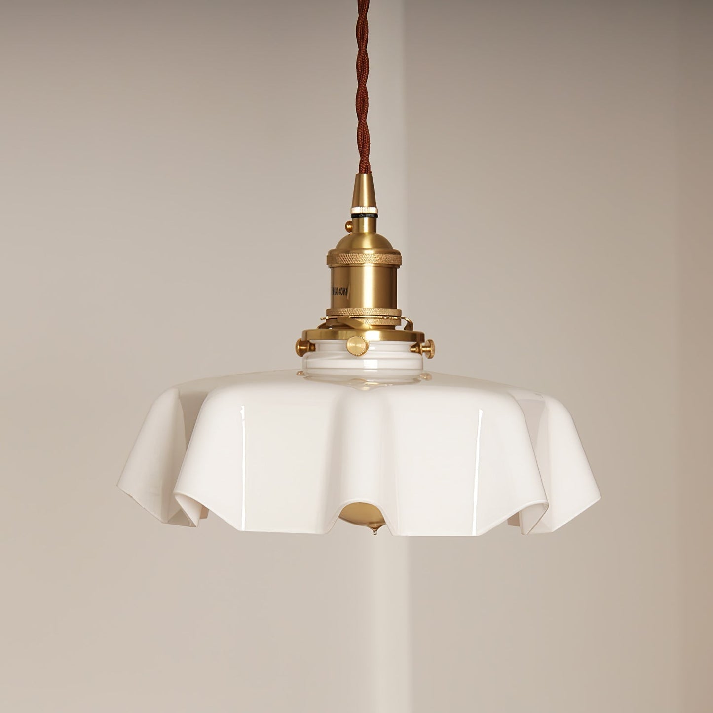 Kelvarna | Vintage Geplooide Glazen Fluted Hanglamp
