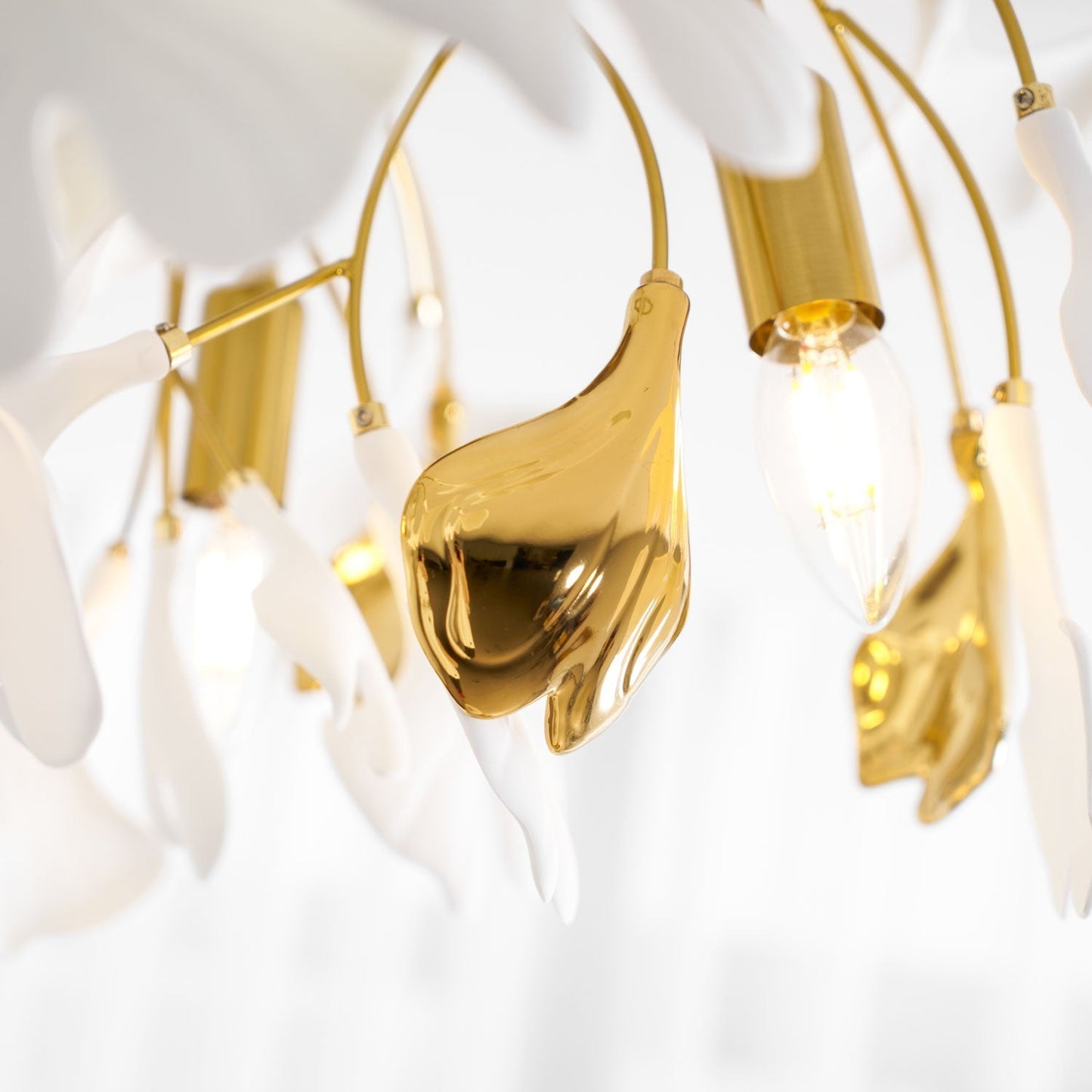 Zephryon | Botanische keramische bladcluster plafondlamp