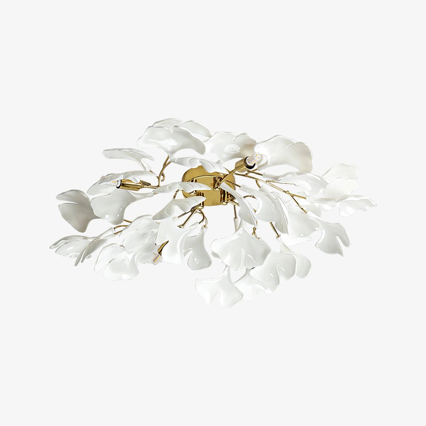 Zephryon | Botanische keramische bladcluster plafondlamp