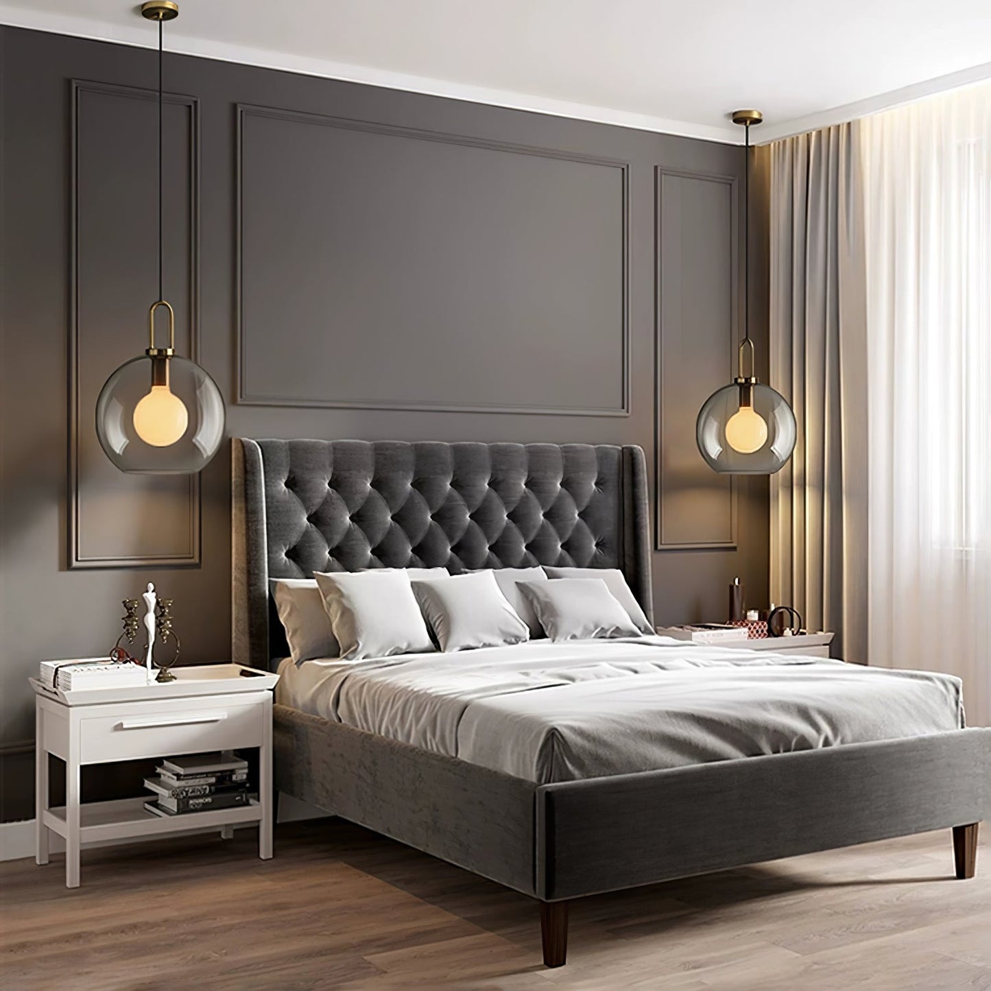 Kyntara | Hedendaagse Asymmetrische Elliptische Glazen Hanglamp