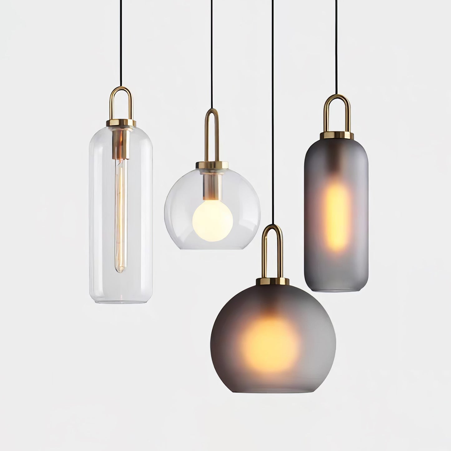 Kyntara | Hedendaagse Asymmetrische Elliptische Glazen Hanglamp