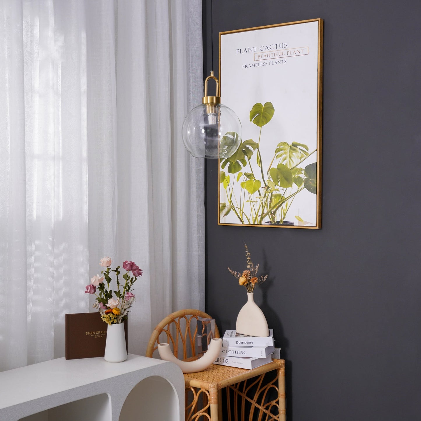 Kyntara | Hedendaagse Asymmetrische Elliptische Glazen Hanglamp
