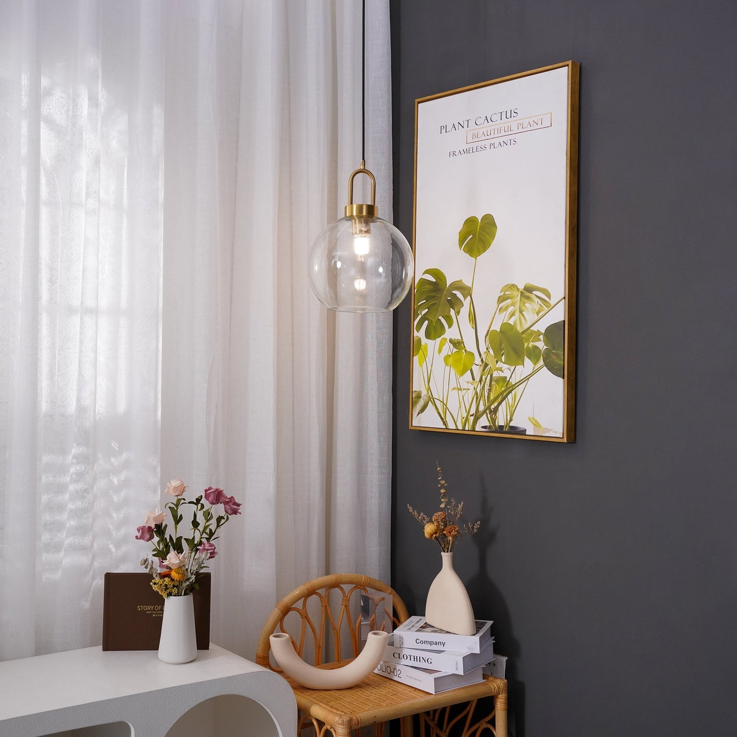 Kyntara | Hedendaagse Asymmetrische Elliptische Glazen Hanglamp